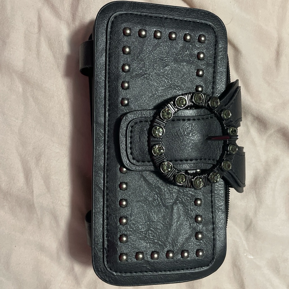 Black Studded Women's Clutch